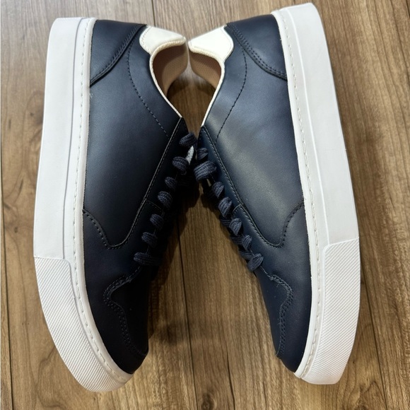 SWIMS Avenue Leather Sneaker Casual Shoes Navy Men’s Size 8 New in Box - Picture 6 of 13